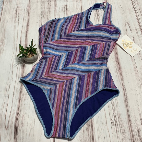 NWT BECCA by Rebecca Virtue SOUTH Coast Arabella Asymmetrical One Piece Swim - Picture 7 of 14